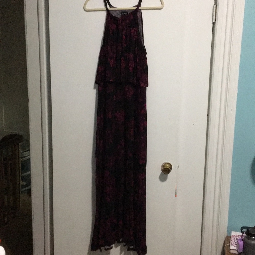 Long Black and Floral Dress